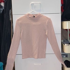 Turtleneck Light Pink Sweater Top